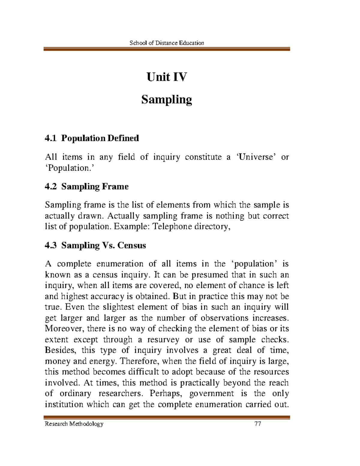 Sampling Lecture Notes - Key Concepts and Methods Explained - Studocu