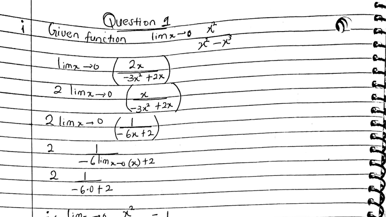 Final Exam Q1: Limits and Functions in MATH110 - Studocu