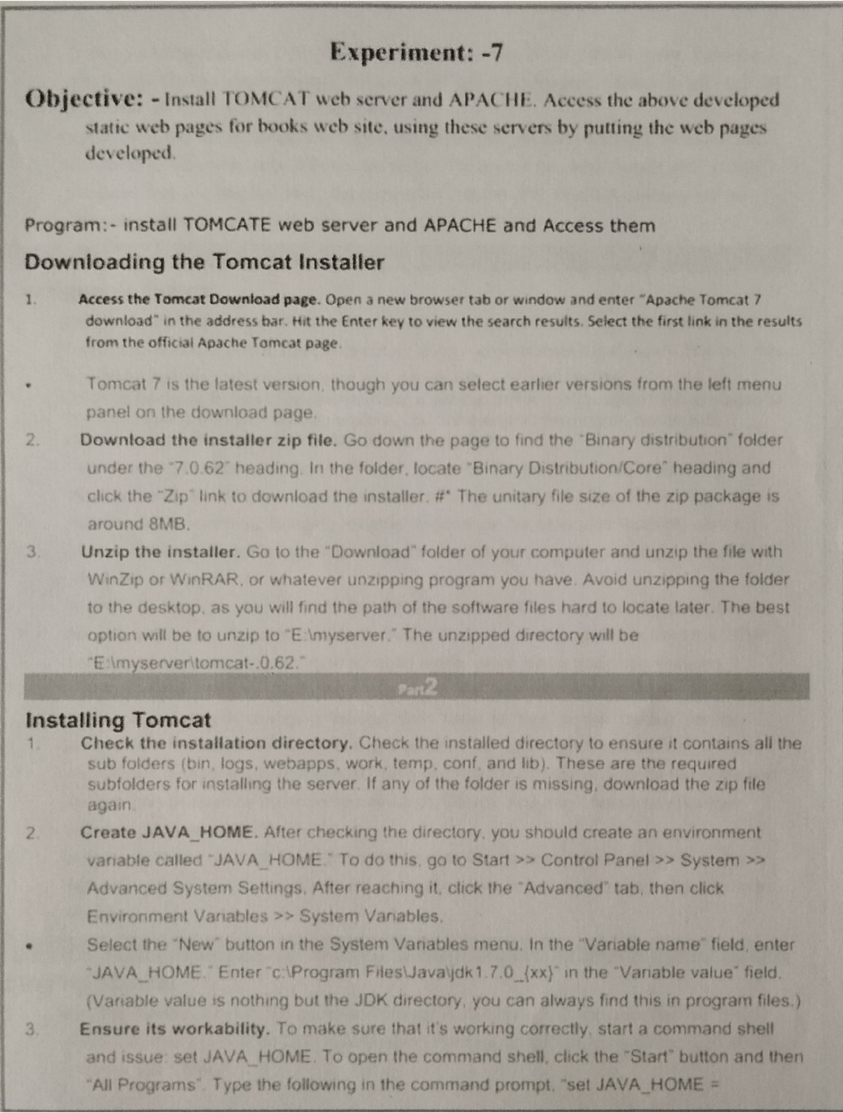 Tomcat Installation and Configuration Guide for Web Server Setup - Studocu