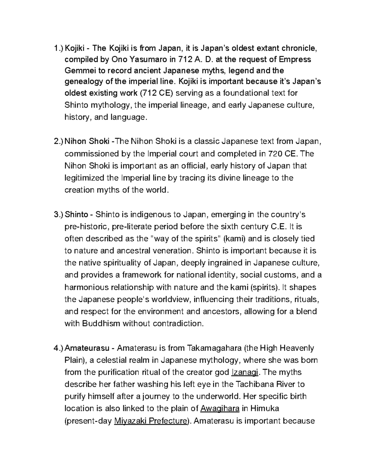 Japanese History Highlights: Key Texts, Myths, & Influences (HIST 101 ...