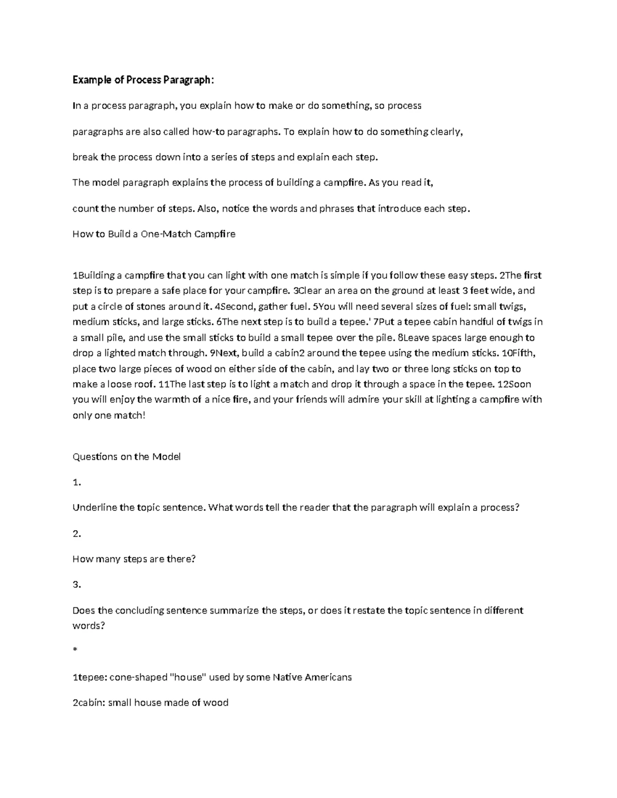 Process Paragraph Worksheet: Steps to Making a Sandwich - Studocu