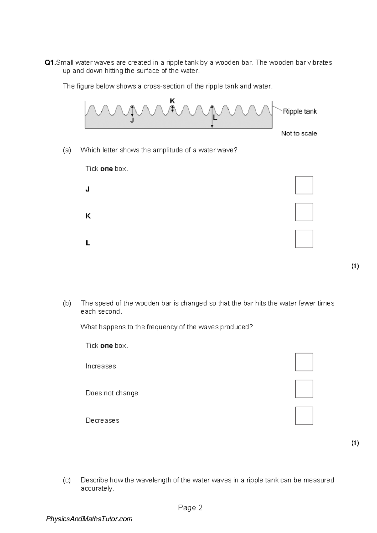 Waves Exam Questions: Understanding Wave Properties and Frequencies ...
