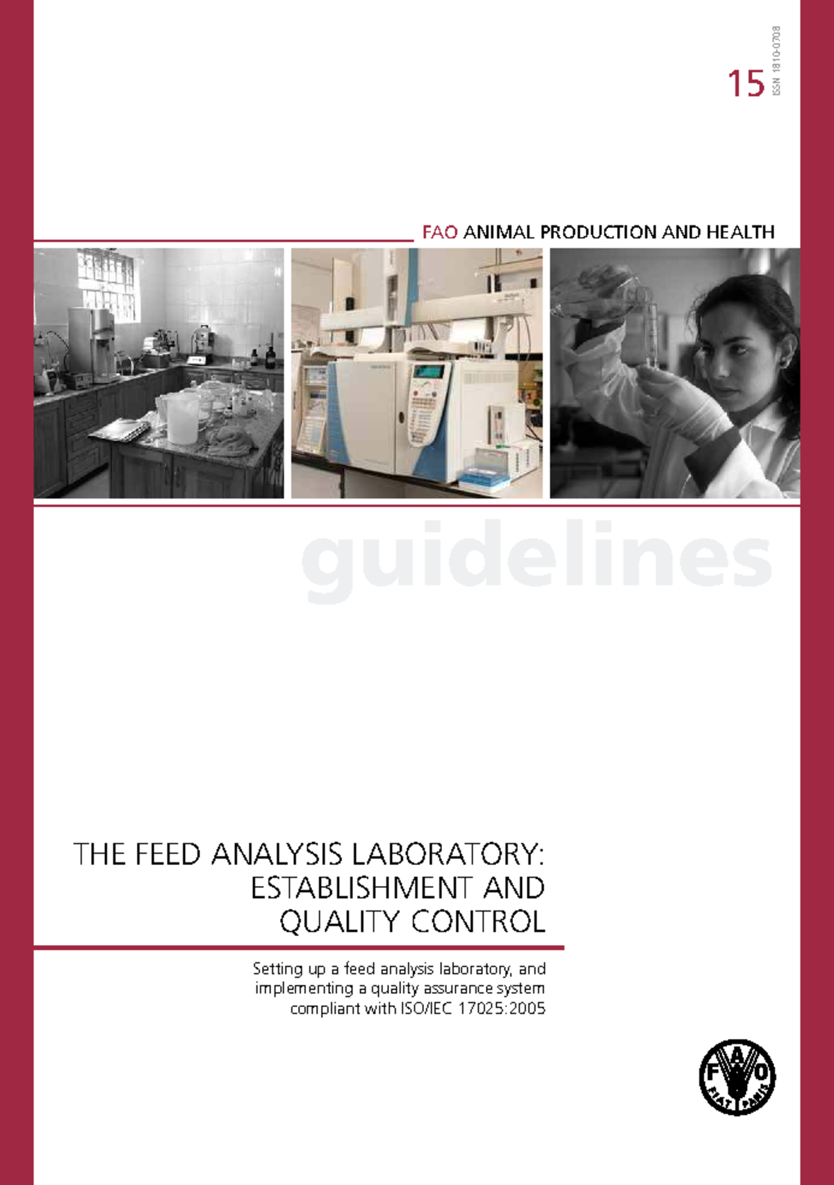 FAO Guidelines No. 15: Establishing a Feed Analysis Lab & QA - Studocu
