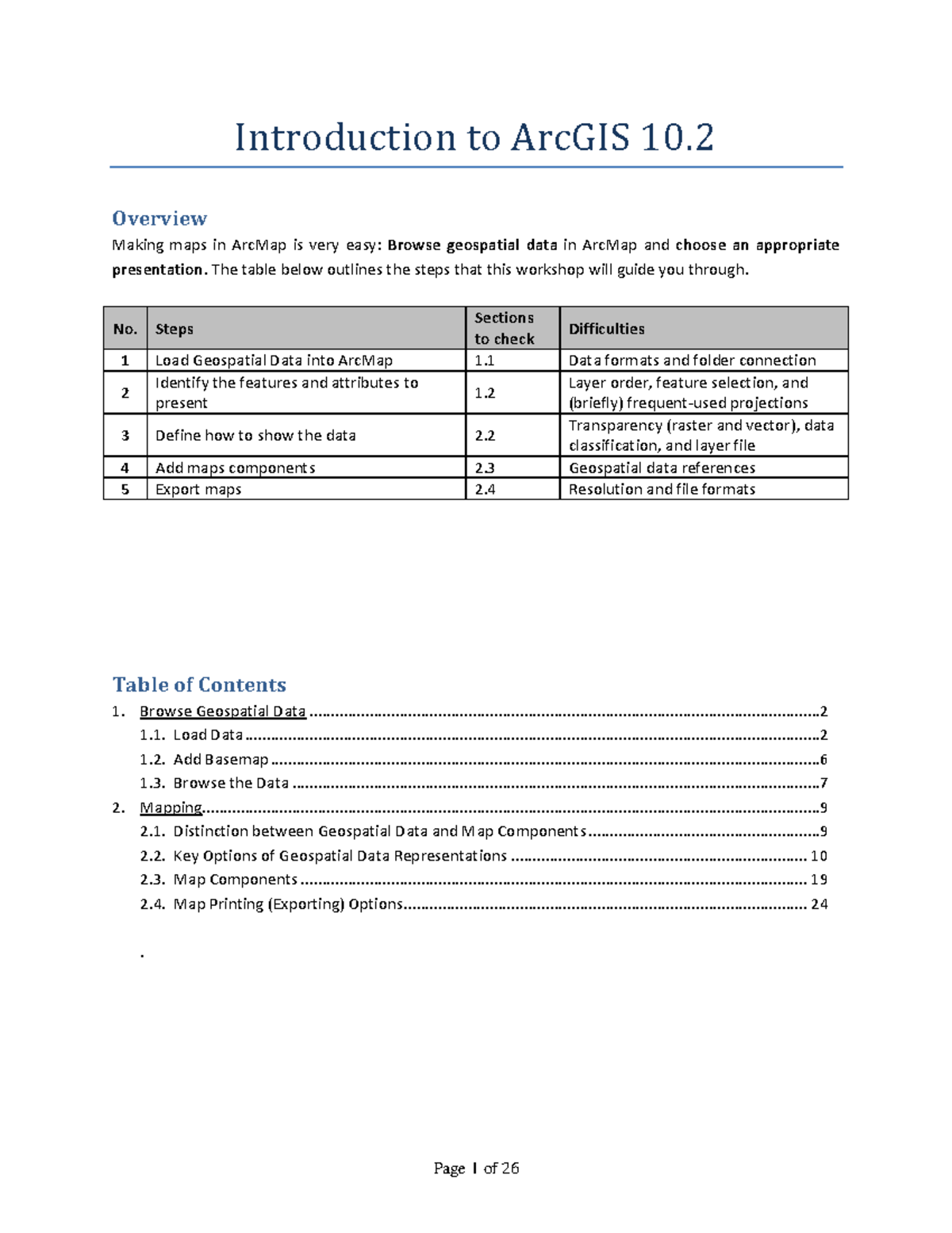 Introto Arc GIS 10 - Intro to Arc GIS 10 - Introduction to ArcGIS 10 ...