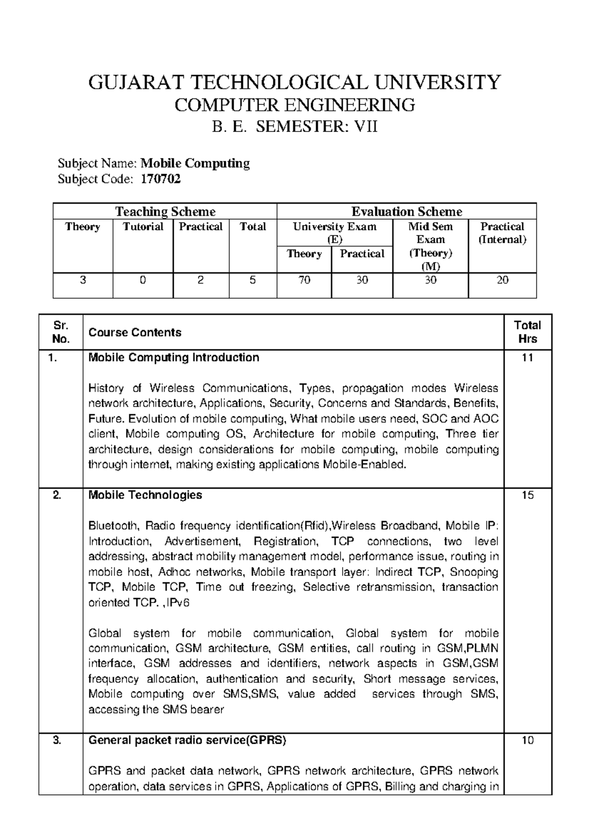Mobile Computing - Course Code 170702 Overview and Key Concepts - Studocu