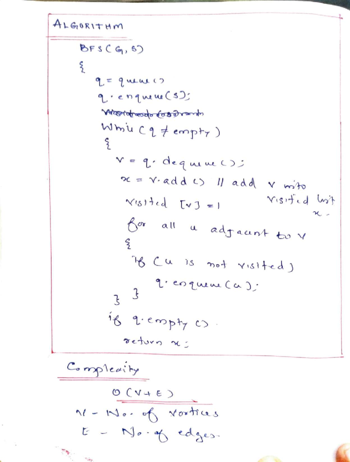 AAD - Algorithms Final Exam Notes for BFsCG6 - Studocu