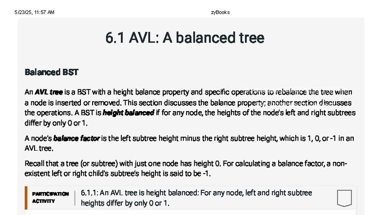 Final Exam Notes on AVL Tree Operations - WGUC949 DataStructuresv4 ...