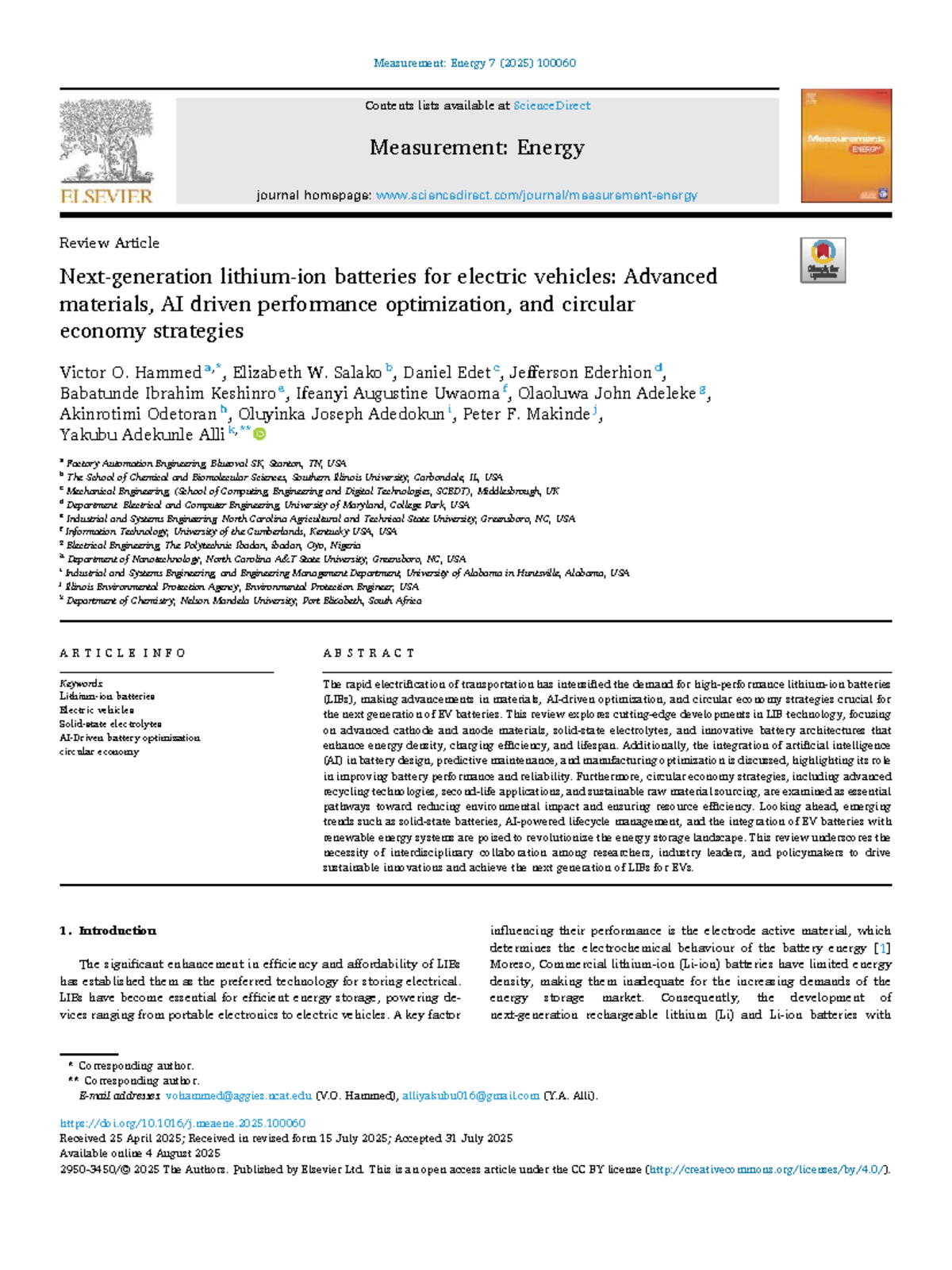 Next-Gen Lithium-Ion Batteries for EVs: Advancements & Strategies (MEAS ...