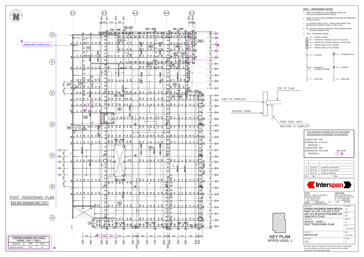 INPT25109 - Post Tensioning Notes and Structural Details - Studocu