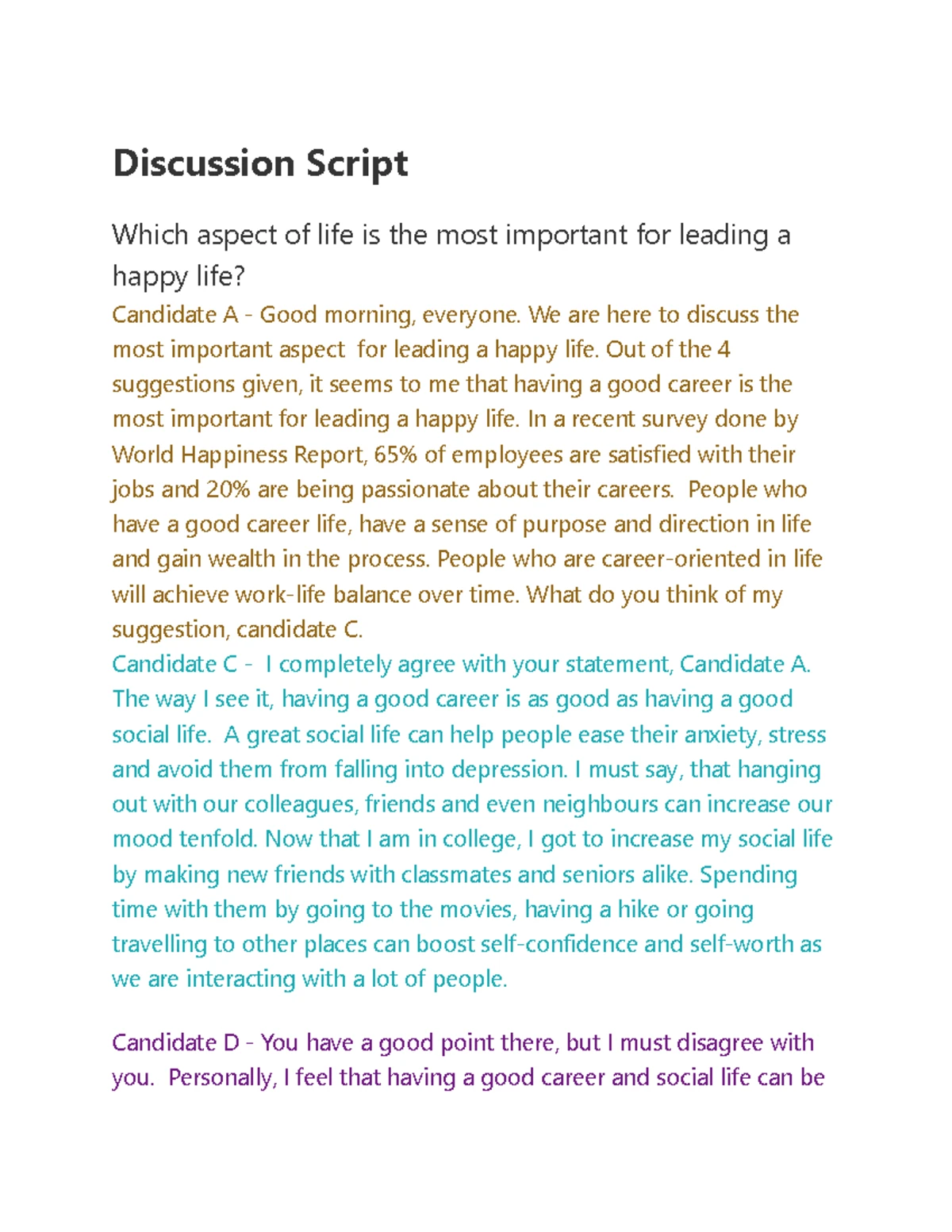 DUE50032 Oral Presentation Rubric - Communicative English 3 - Studocu