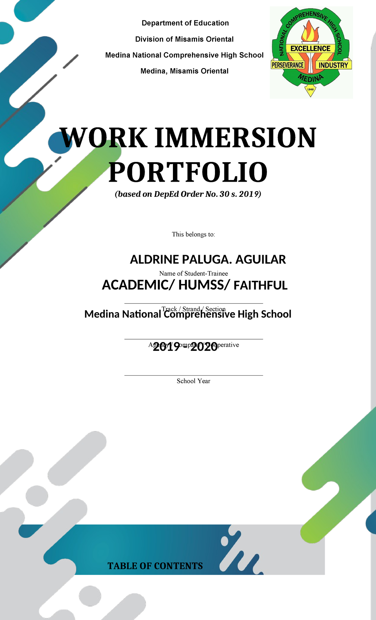 509535348 SHS WORK Immersion Portfolio - WORK IMMERSION PORTFOLIO ...