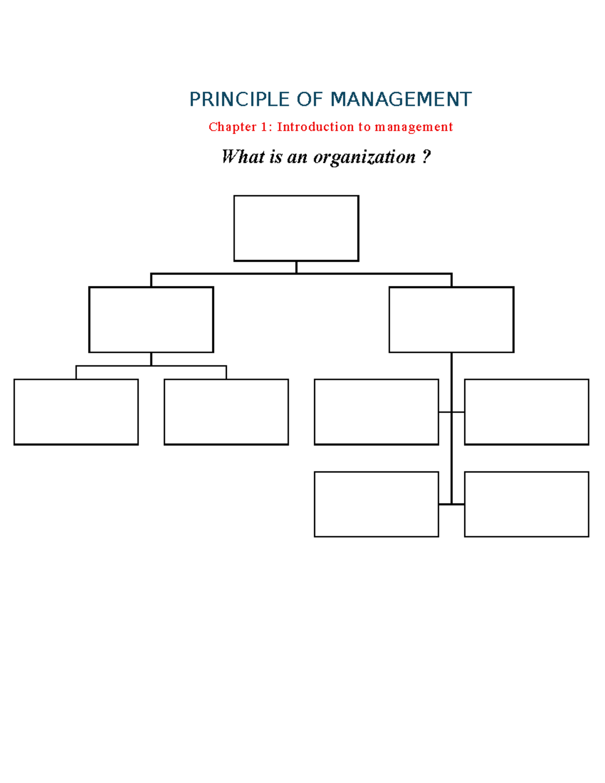 Principle of Management (MGT101) - Chapter 1: Introduction to ...