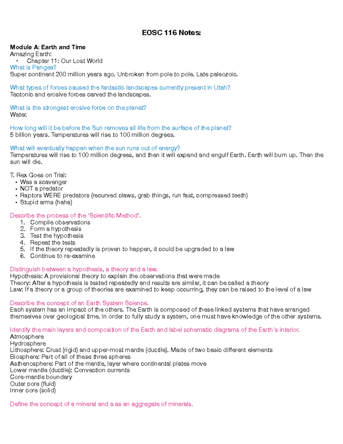 EOSC 116 Final Study Guide: Comprehensive Notes for Exam Preparation ...