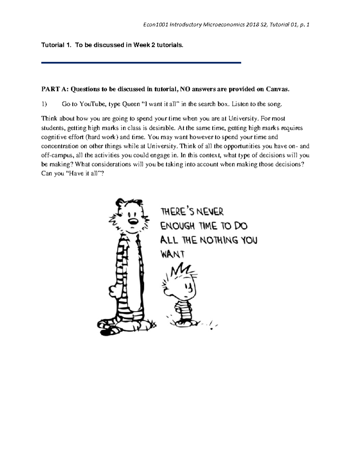 Econ1001 S218 Tutorial 01 - Econ1001 Introductory Microeconomics 2018 ...