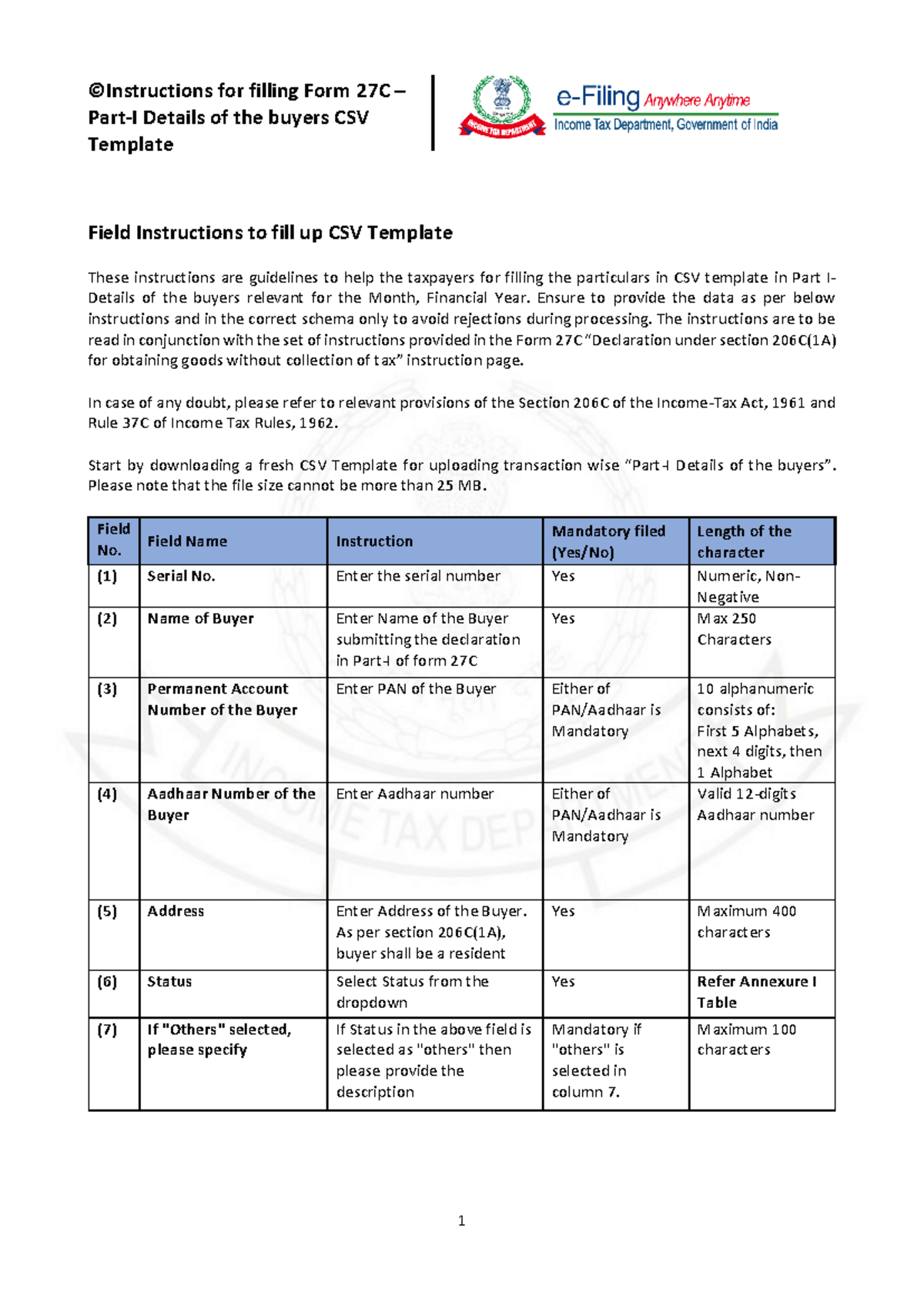 Instructions for Completing Form 27C - Part I Buyer Details Guide - Studocu