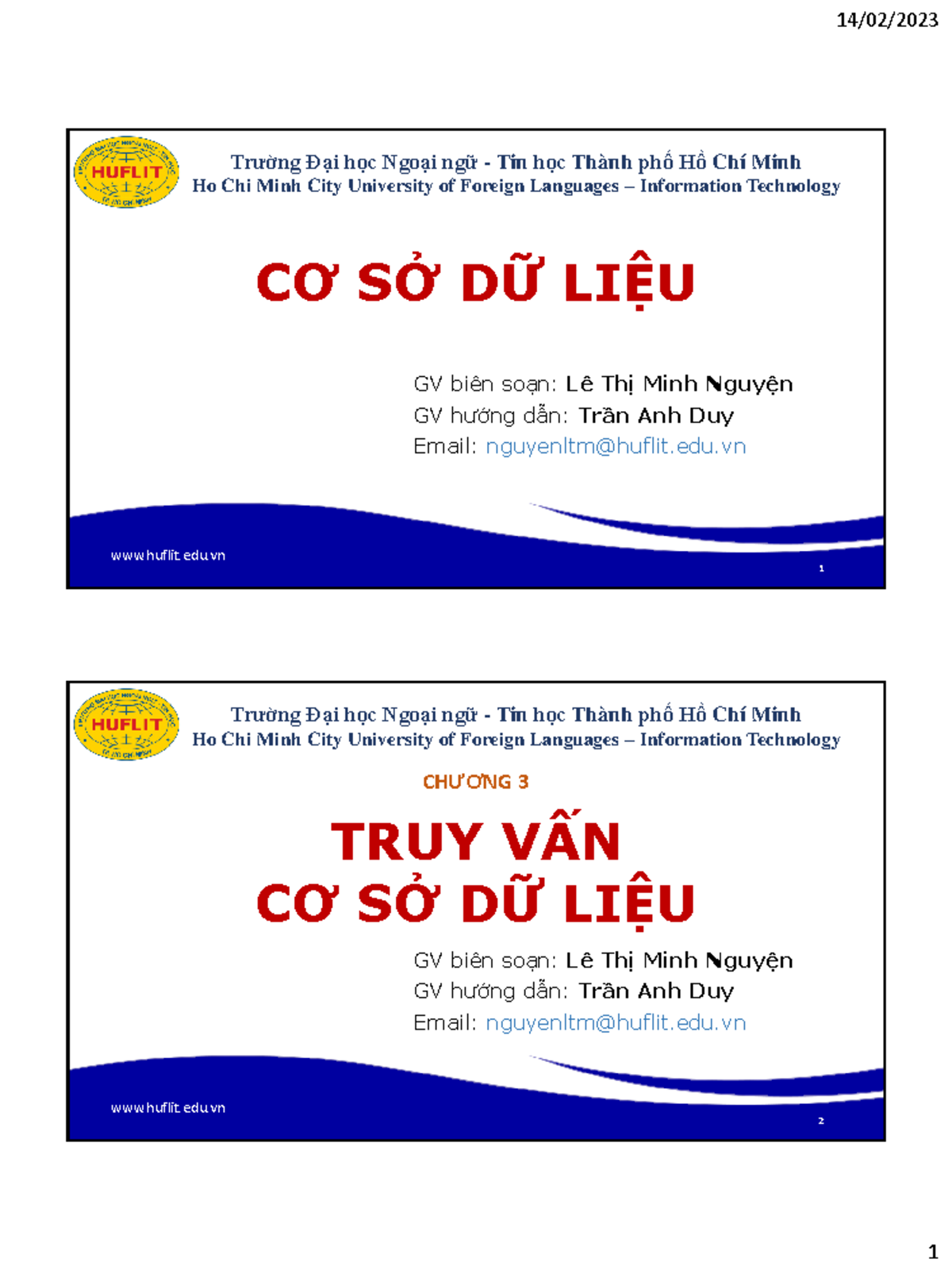TUAN 03 - Chương 3: Truy Vấn CSDL và Ngôn Ngữ SQL - Studocu