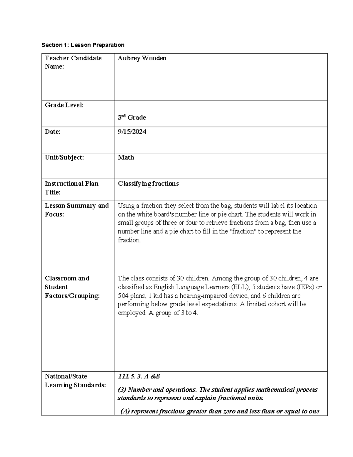 Effective Strategies for Lesson Planning in Math (Grade 3) - Studocu