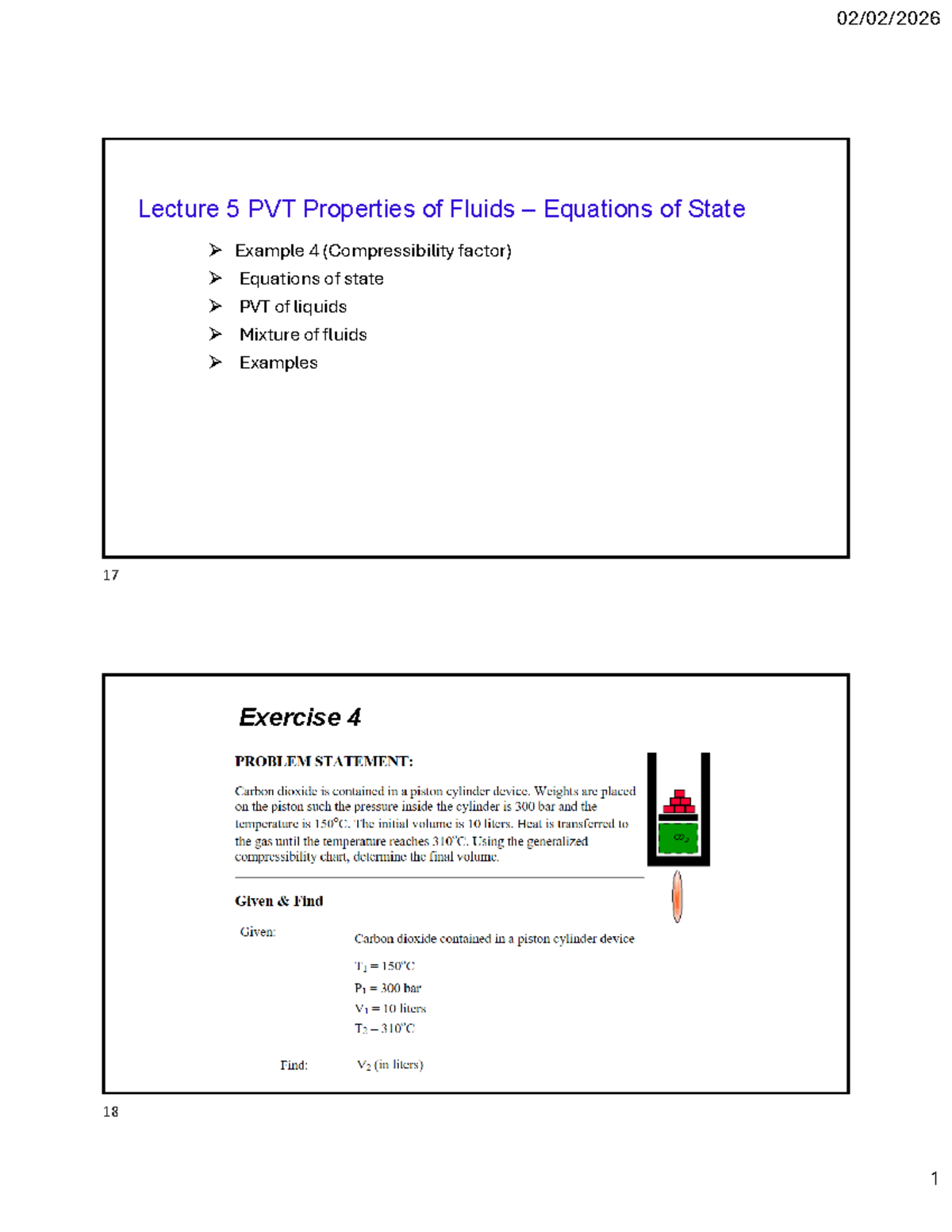 CE2CET Lecture 5: Real Gas Equations of State and PVT Properties - Studocu