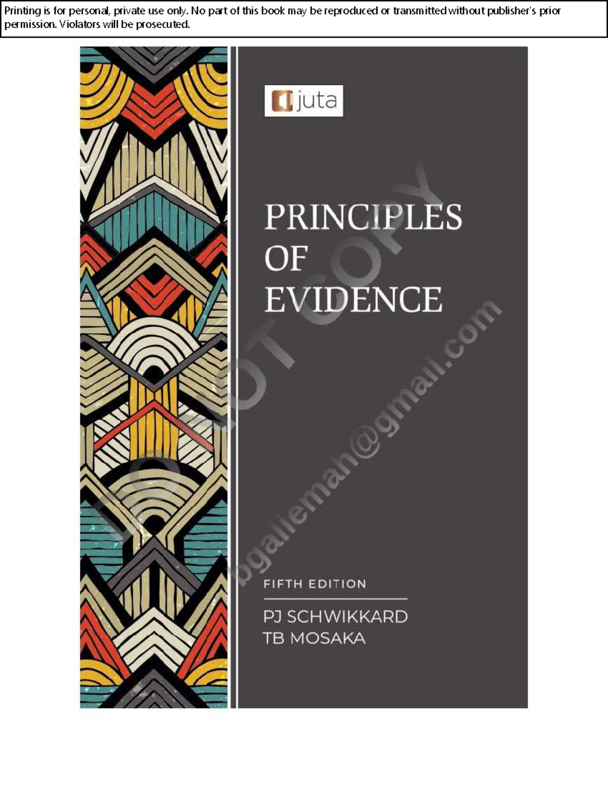 5th Edition Principles of Evidence (LAW 101) - Comprehensive Overview ...