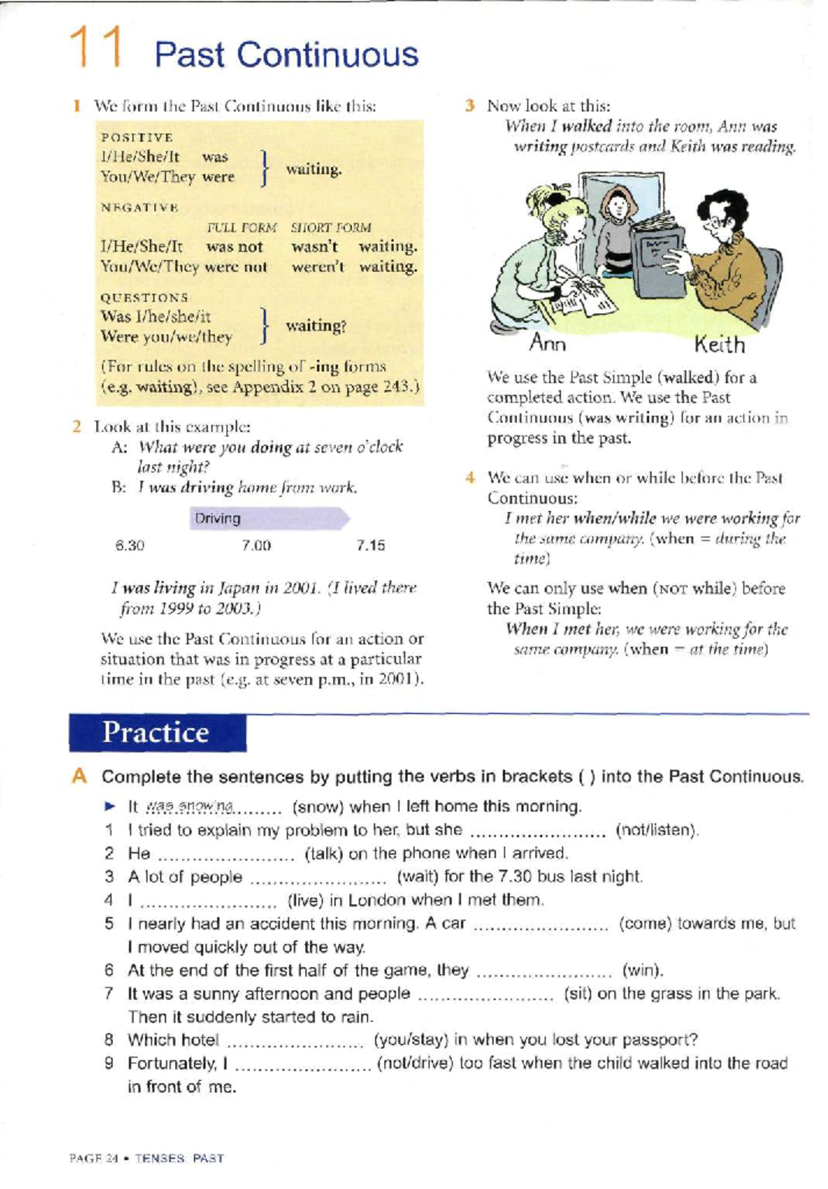 Past Continuous and Its Usage: A Comprehensive Guide (ENG 101) - Studocu