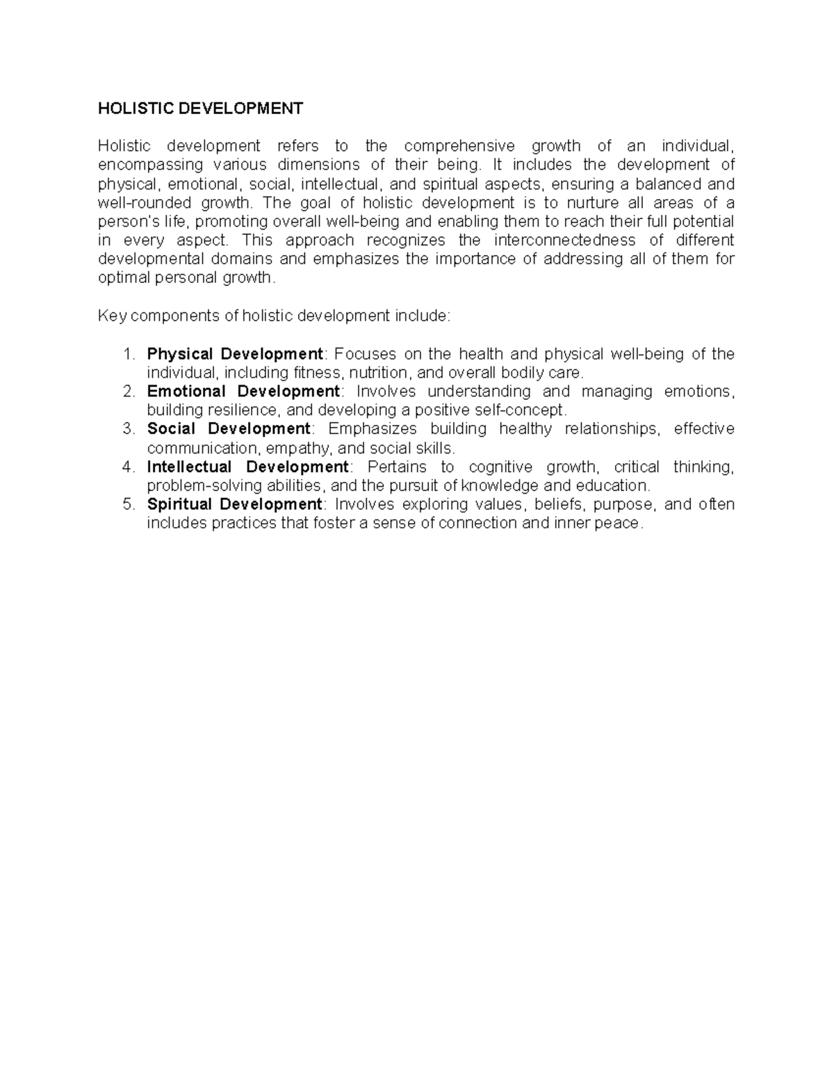 Perdev 2: Holistic Development in Adolescents - Lesson Handout - Studocu