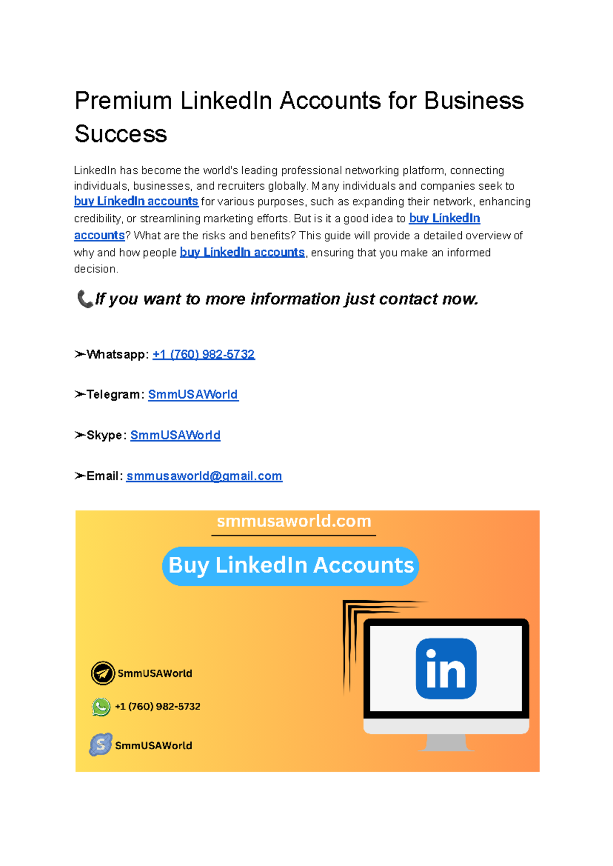 Premium Linked In Accounts for Business Success - Premium LinkedIn ...
