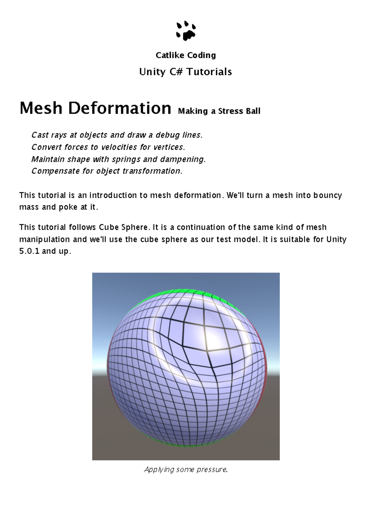 Mesh-Deformation - practical work - Catlike Coding Unity Tutorials Mesh ...