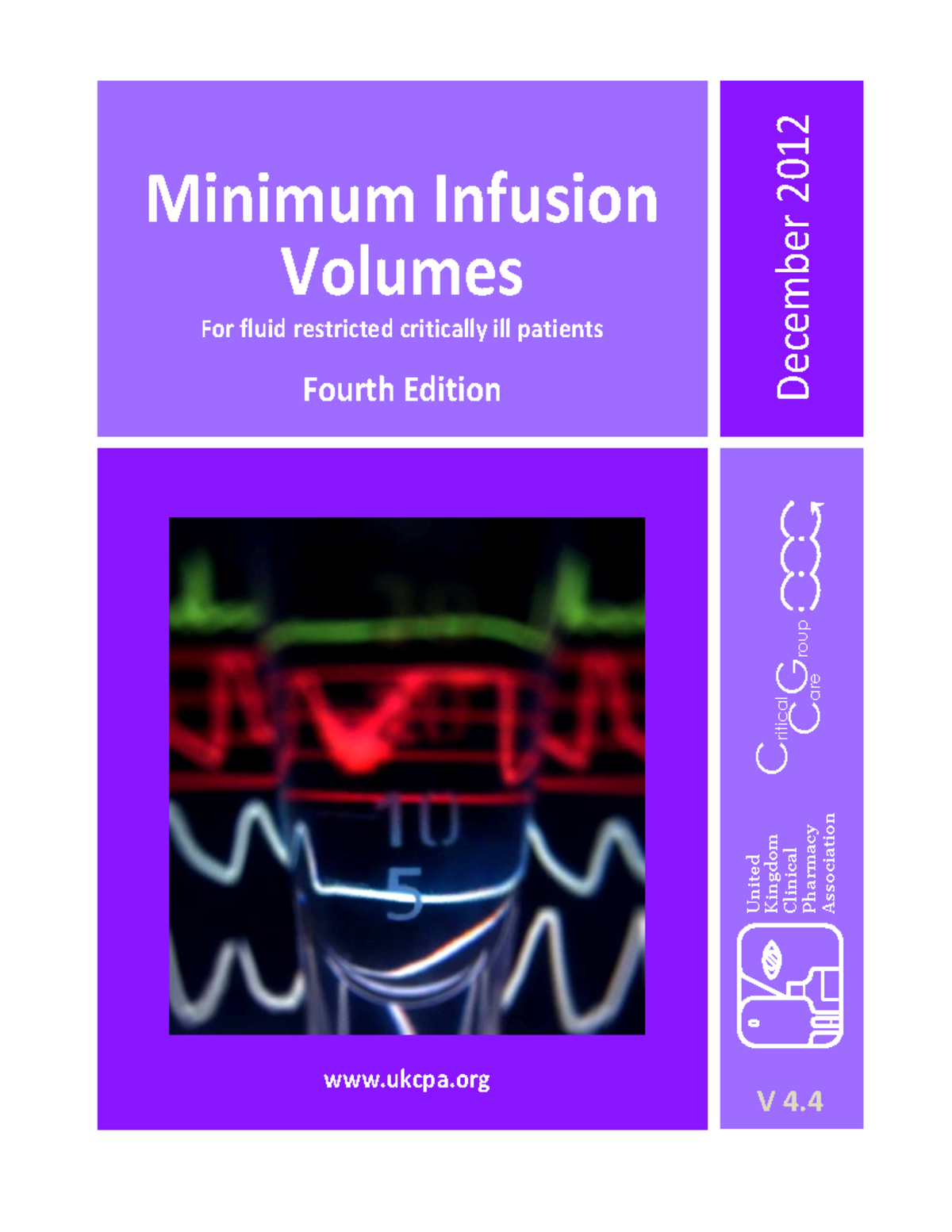 Minimum Infusion Volumes for Critically Ill Patients - 2020 Edition ...