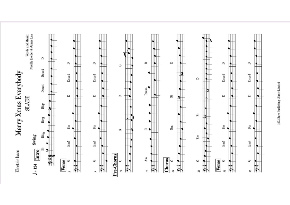 Slade - Merry Xmas Everybody Sheet Music (SLADE) - Studocu