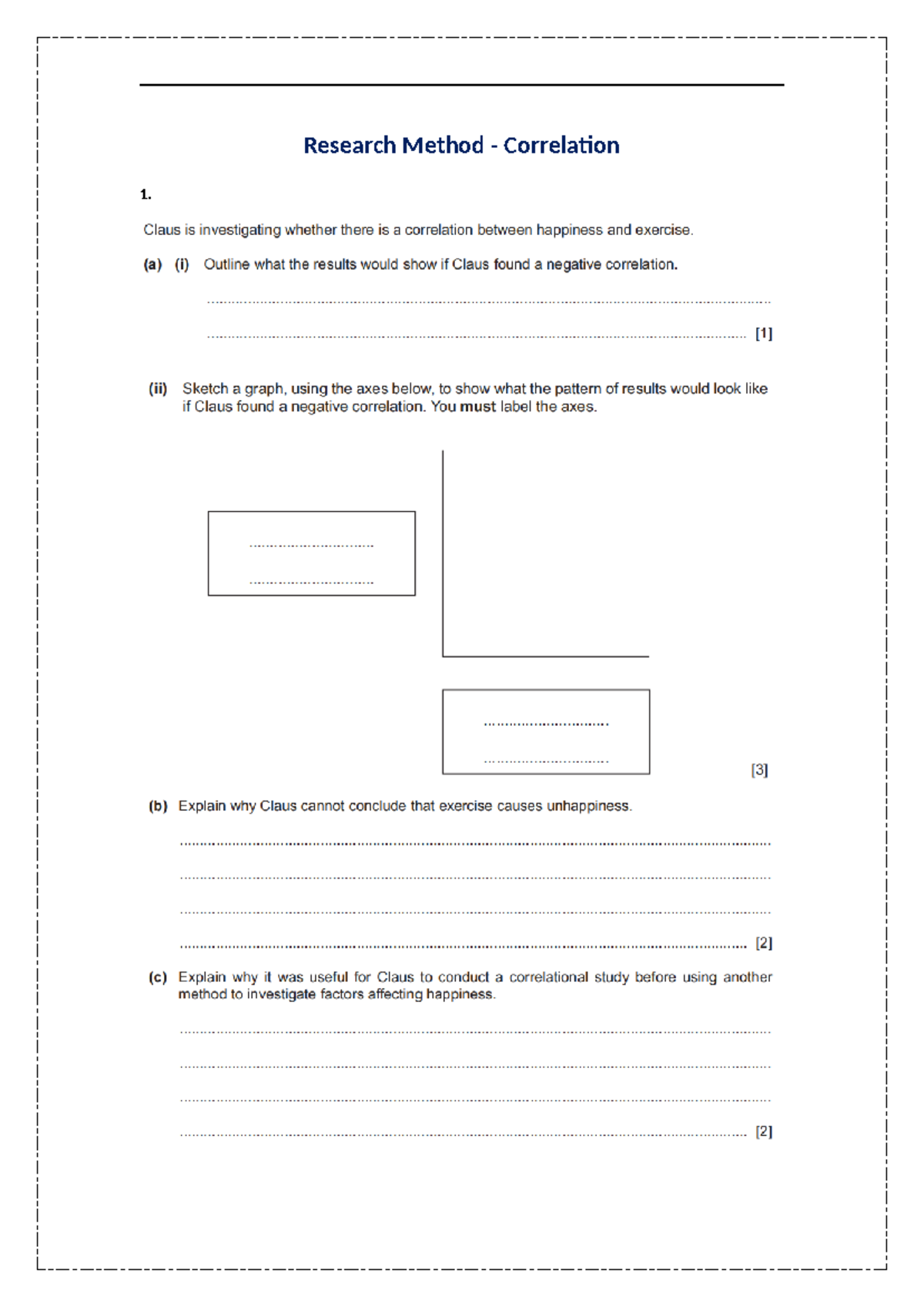 AS Research Method Correlation Study: Exploring Happiness & Helpfulness ...
