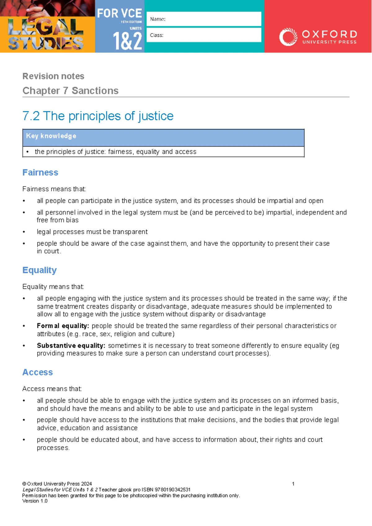 Unit 1 AOS 1 Summary Notes: The Legal System & Social Cohesion - Studocu