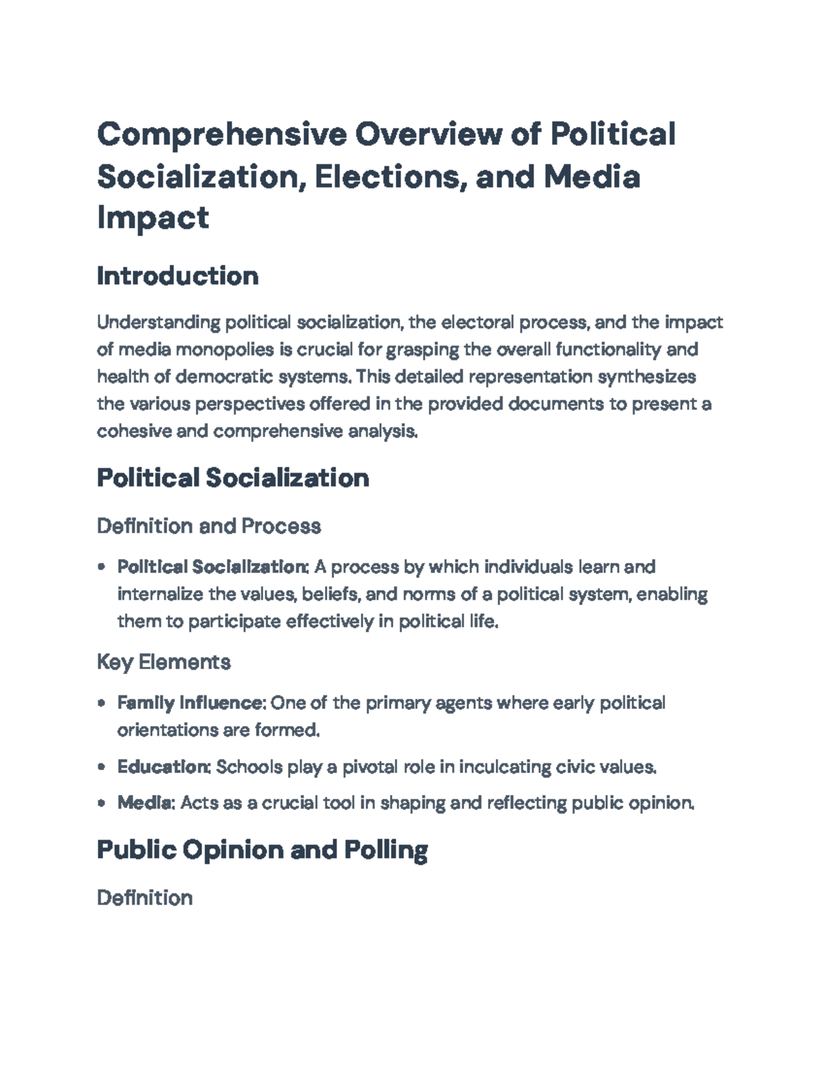 Political Socialization and Electoral Processes in Democracy: A Guide ...