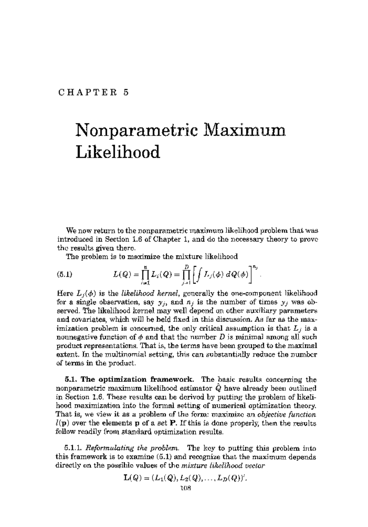 Nonparametric maximum likelihood estimation in chapter 5 - Studocu