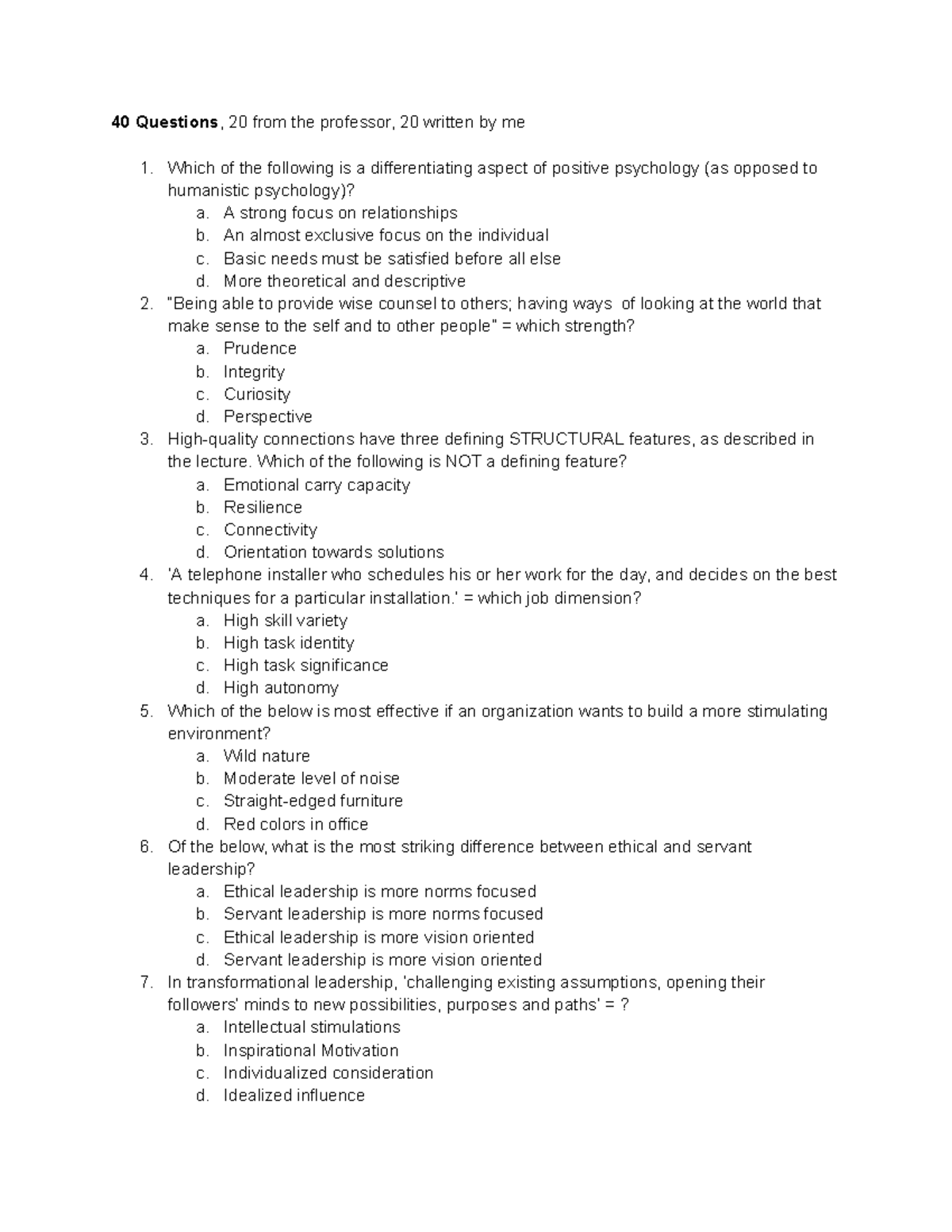 POS 401 Practice Exam Questions: Key Concepts and Insights - Studeersnel