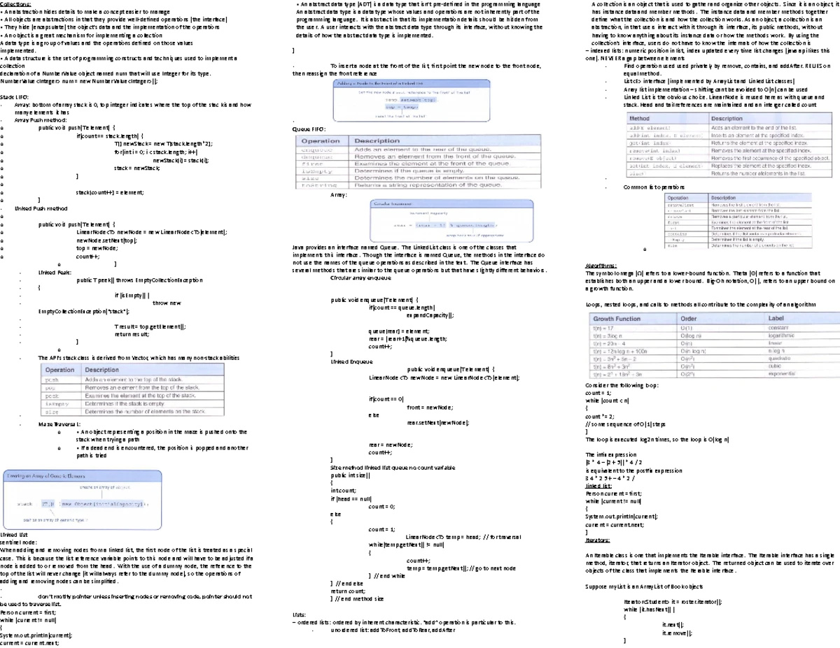 COMP 2231 Lecture Notes: Chp 13 - Linked Structures and Stacks - Studocu
