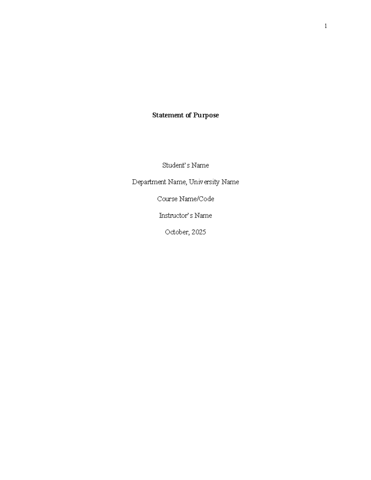 Statement of Purpose for PhD in Computer Science (AI & Cybersecurity ...