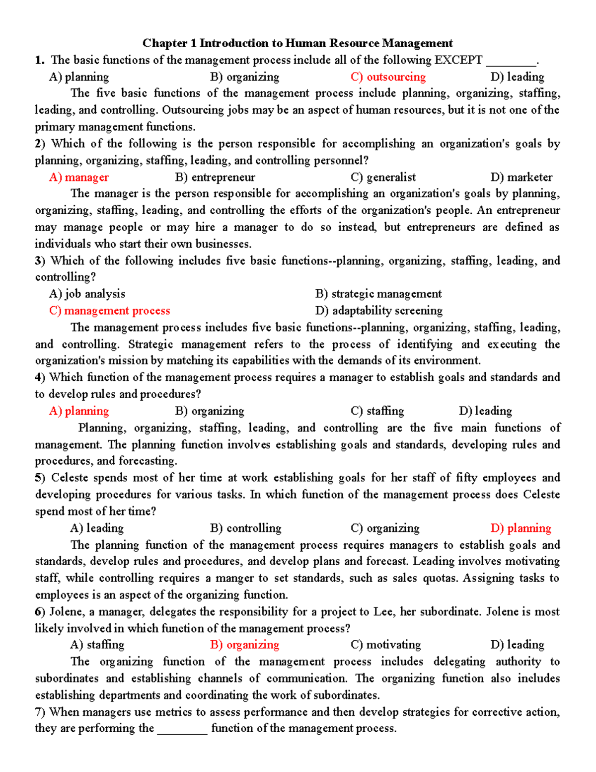 CHAP 1 - Lecture Notes on Human Resource Management Functions and ...
