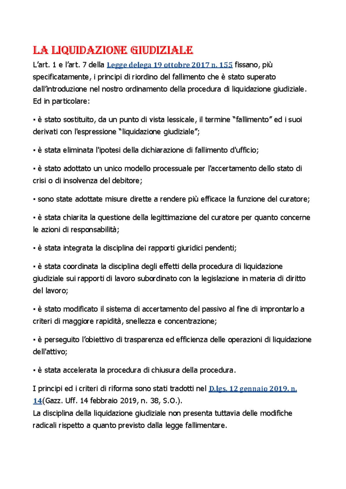 differenza tra fallimento e liquidazione giudiziale Riforma della Liquidazione Giudiziale: Principi e Procedura