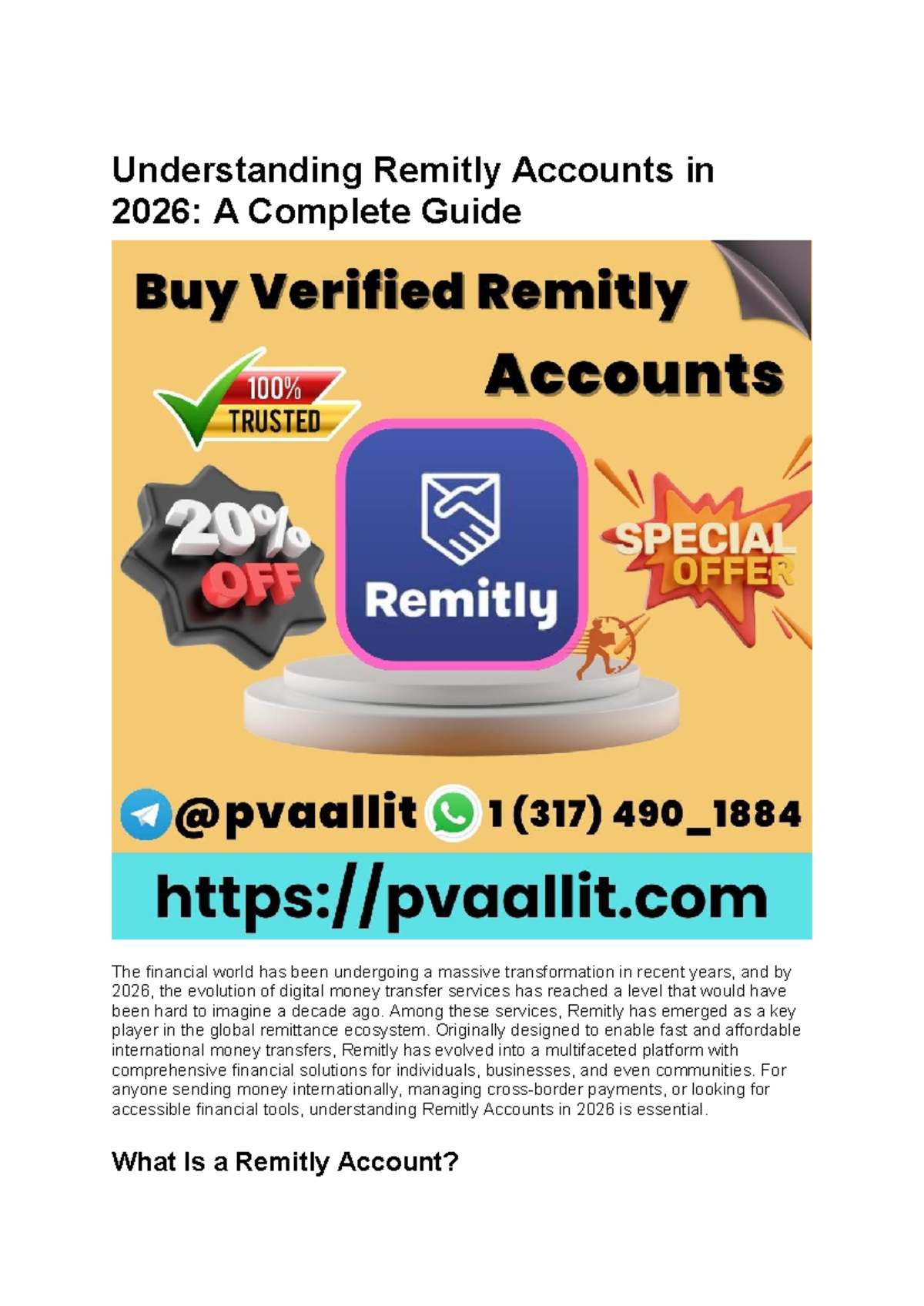 Understanding Remitly Accounts in 2026: A Comprehensive Overview - Studocu