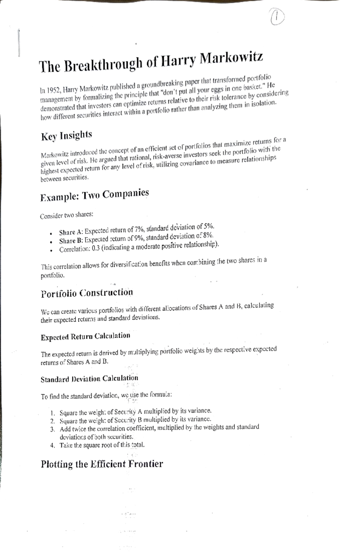 Financial Analytics: Key Insights and Applications of Markowitz's Model ...