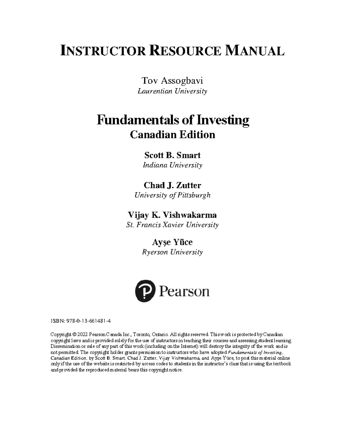 INSTRUCTOR RESOURCE MANUAL: Practice Questions for Fundamentals of ...