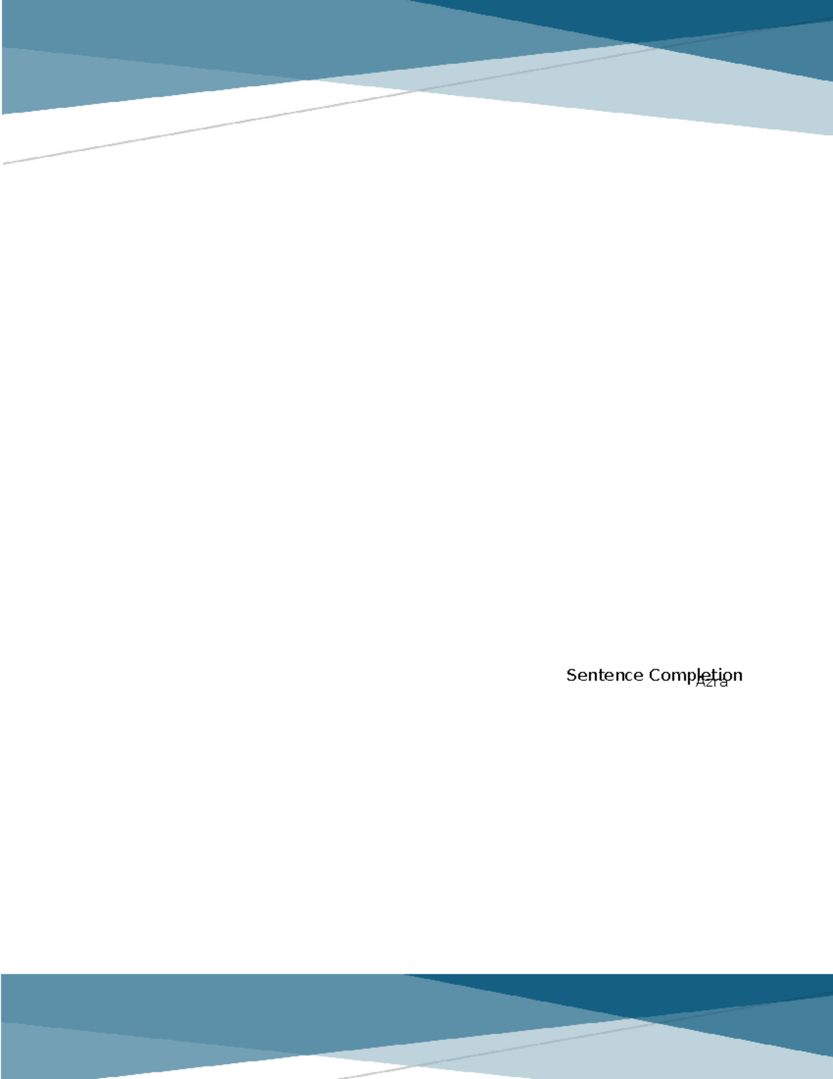 Grammar Study Notes for Sentence Completion (ENG 101) - Studocu
