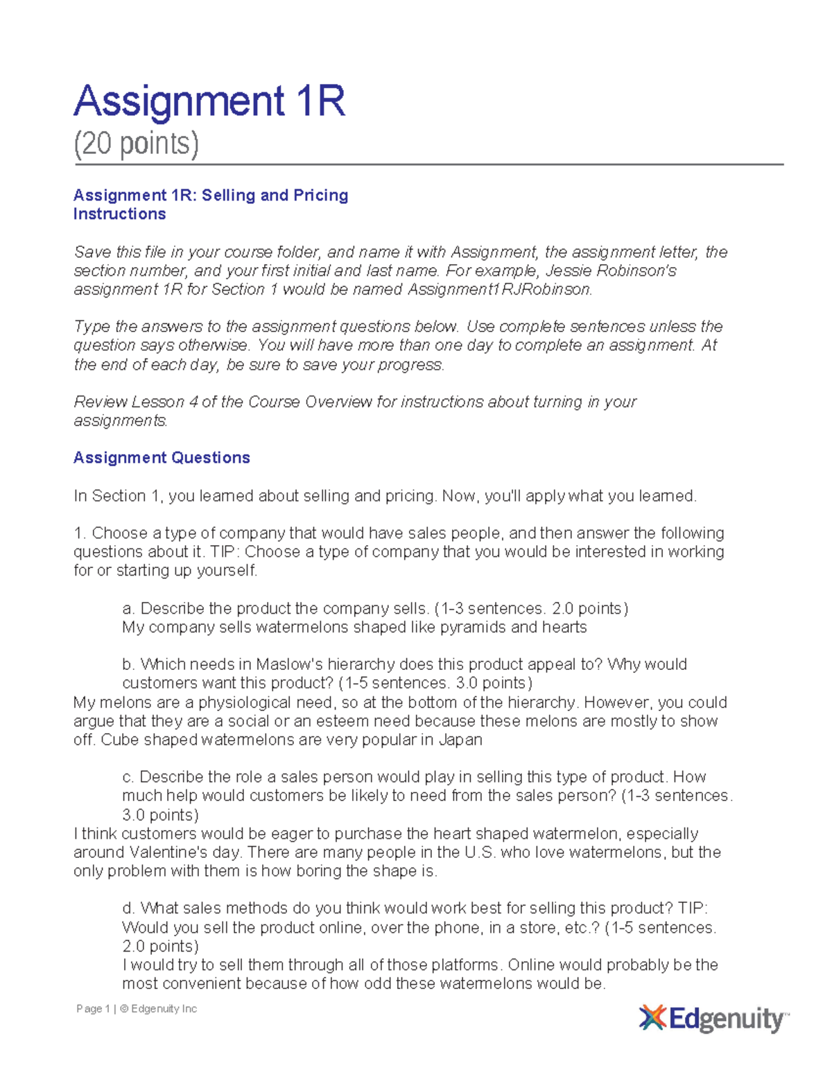 Assignment 1R - EL5733 - answers - Page 1 | © Edgenuity Inc Assignment 1R (20 points) Assignment ...
