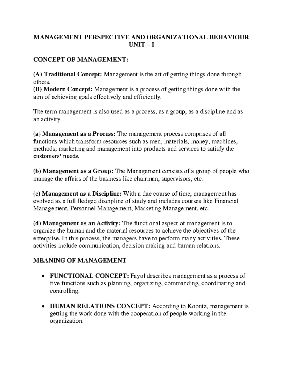 Introduction to Management: Key Concepts & Organizational Behavior ...