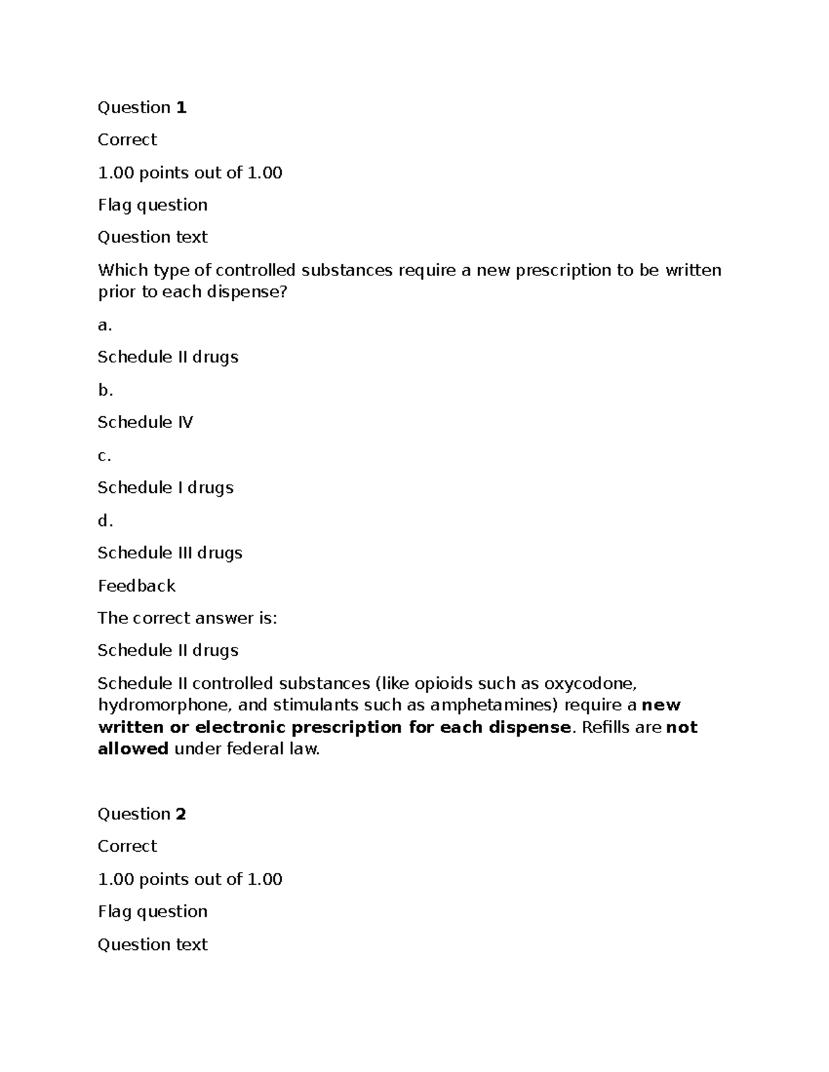Wk 1 Quiz: Controlled Substances & Prescribing Process Insights - Studocu