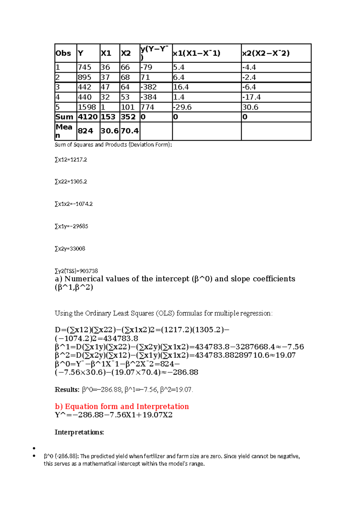 Multiple Regression Analysis: OLS Results & Interpretations (Course ...