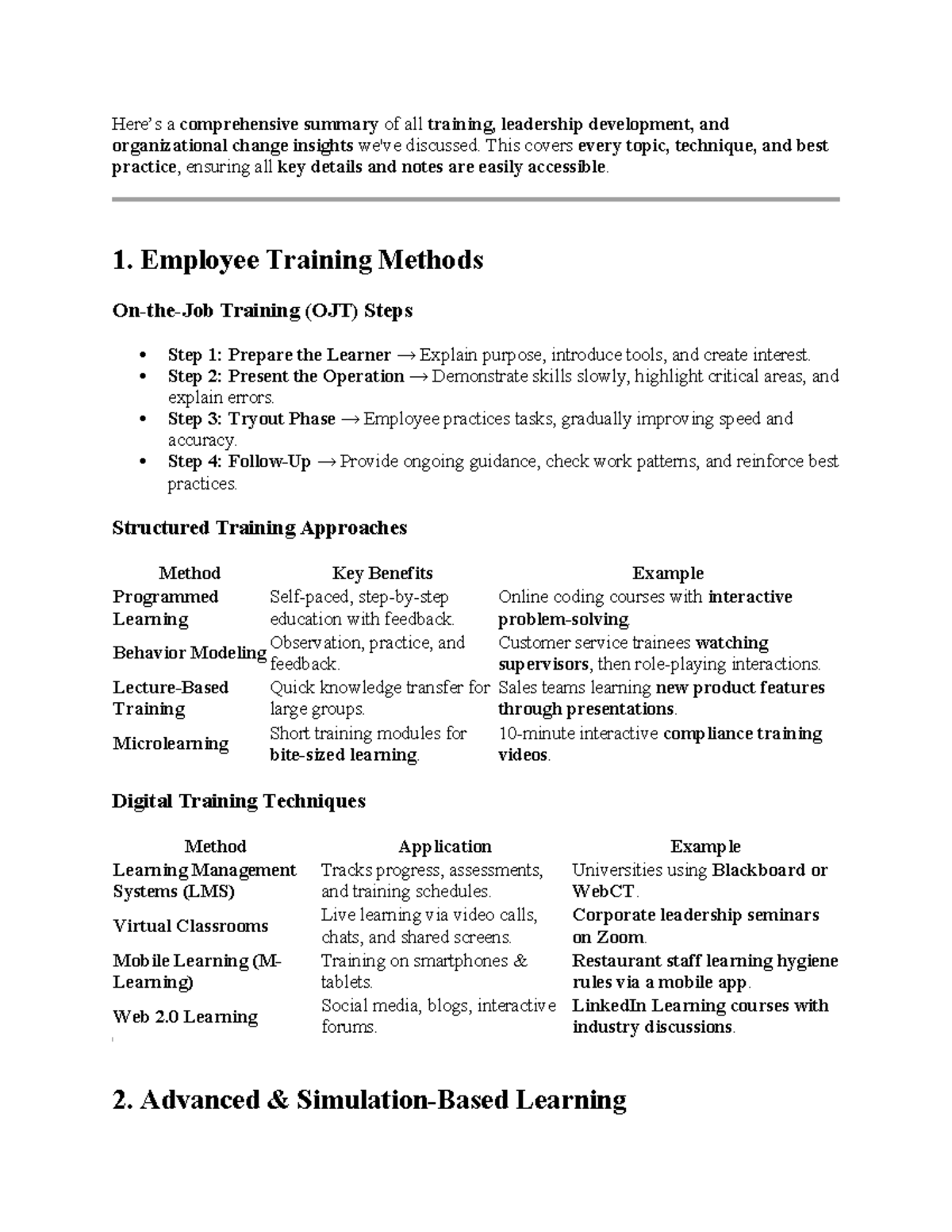 Ch 8 MGT - Comprehensive Insights on Training & Leadership Development ...