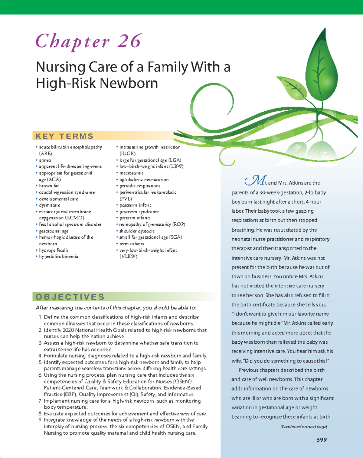 Chapter 26: Nursing Care for Families with Newborns (Maternal & Child ...