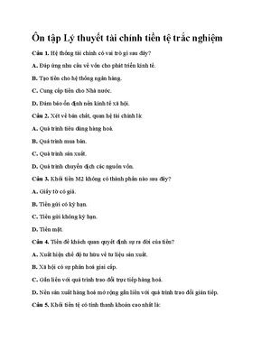 [Solved] tiu lun v c im v vai tr ca cc t chc ti chnh trong nn kinh t ...