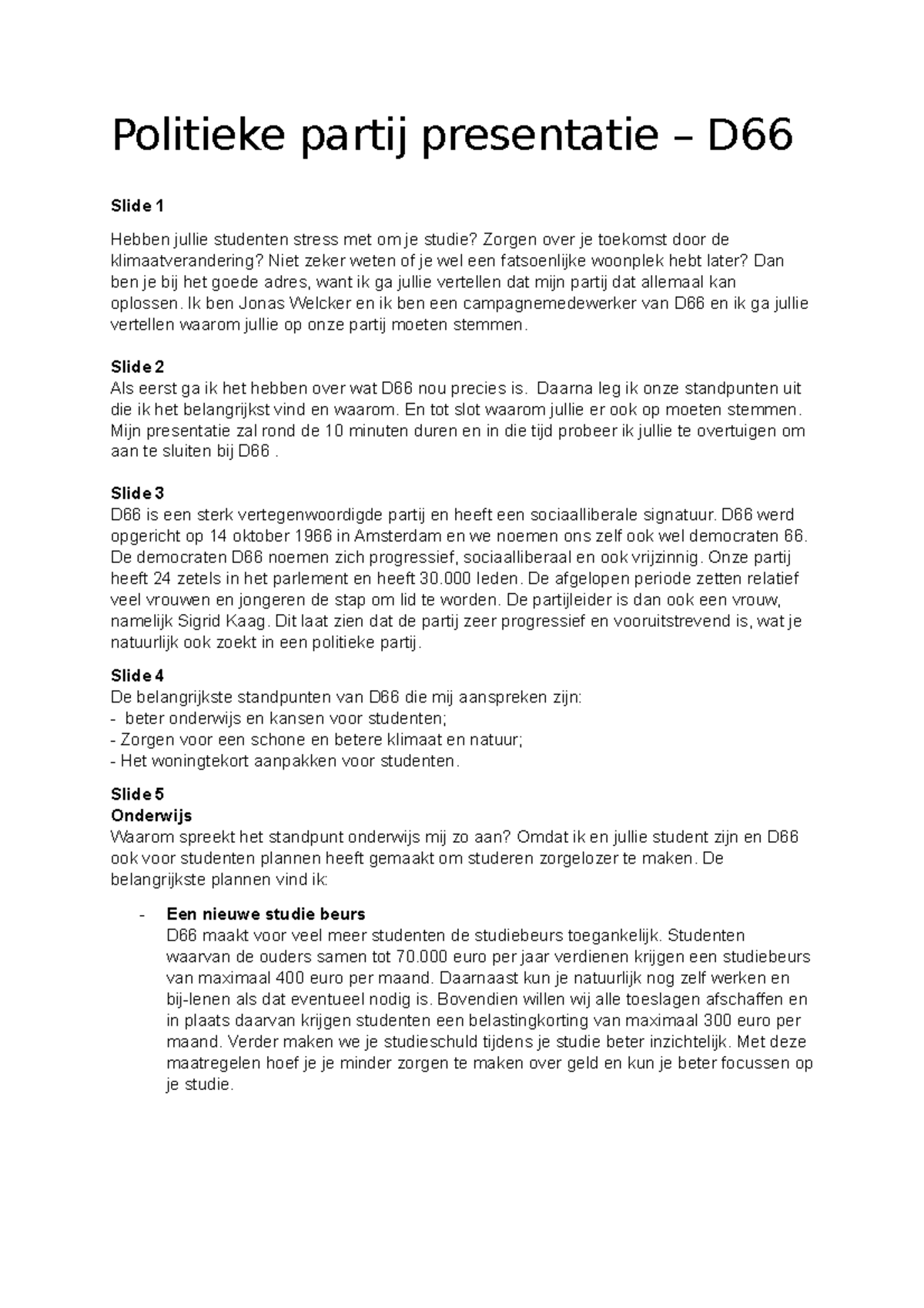 D66 Standpunten: Waarom Studenten Lid Moeten Worden van de Partij ...